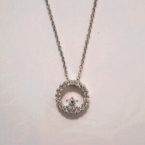 Avon Circle Of Life Cubic Zirconia Pendant Necklace